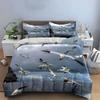 Seascape Birds Art Set Soft Comfortable Duvet Cover Bedding Set Included 1*Duvet Cover & 2*Pillowcases gift