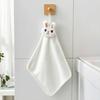 Hand Towel with Lanyard Design, Cartoon Fruit Animal Decor Bathroom Hanging Towel, Soft Thickened Fabric Hand Towel for Kitchen