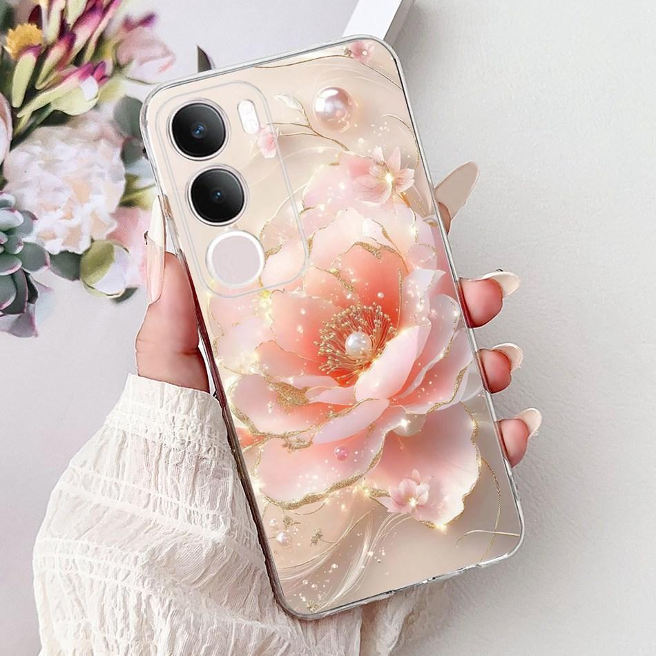 For Vivo Y19S V2419 Elegant Floral Butterfly Painting Phone Case For Vivo Y19s Y 19S 4G Soft Silicone TPU Cases