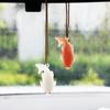 Color Changing Koi Pendant UV-Activated Color-Changing Grilled Fish Car Rearview Mirror Hanging Decor Lucky Keychain Pendant
