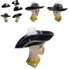 White Feather Pirate Hat Half Handcrafted Design For Halloween Party Cosplay