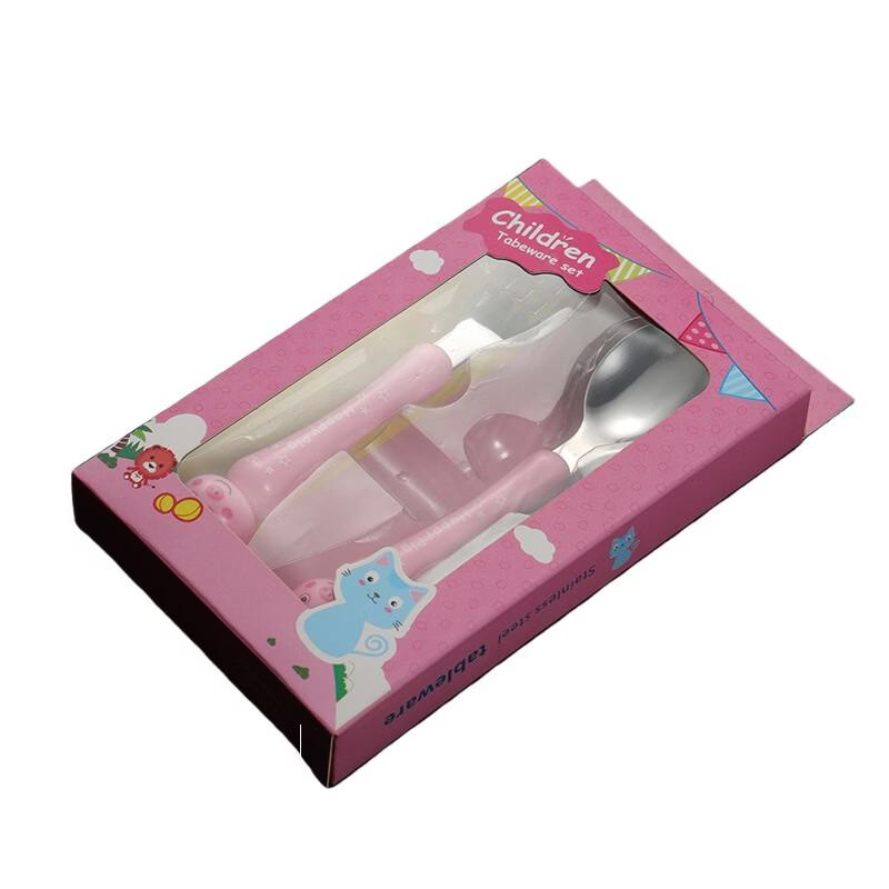 Qianxing Kids 304 Stainless Steel Cartoon Fork & Spoon Set