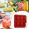 Silicone Ice Cubes Tray with Lid 6 Grid Reusable Freezer Mold Car Shape for Whisky Cocktail Wine Juice Chilling Kitchen Gadget
