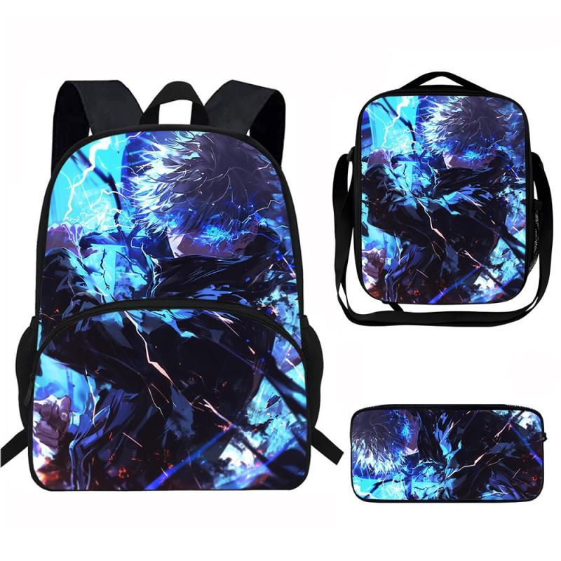 Kids Anime Backpack Set Elementary School
