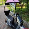 Electric Vehicle Canopy Awning: Bicycle & Motorcycle Sunshade with Windshield and Rainproof Umbrella.