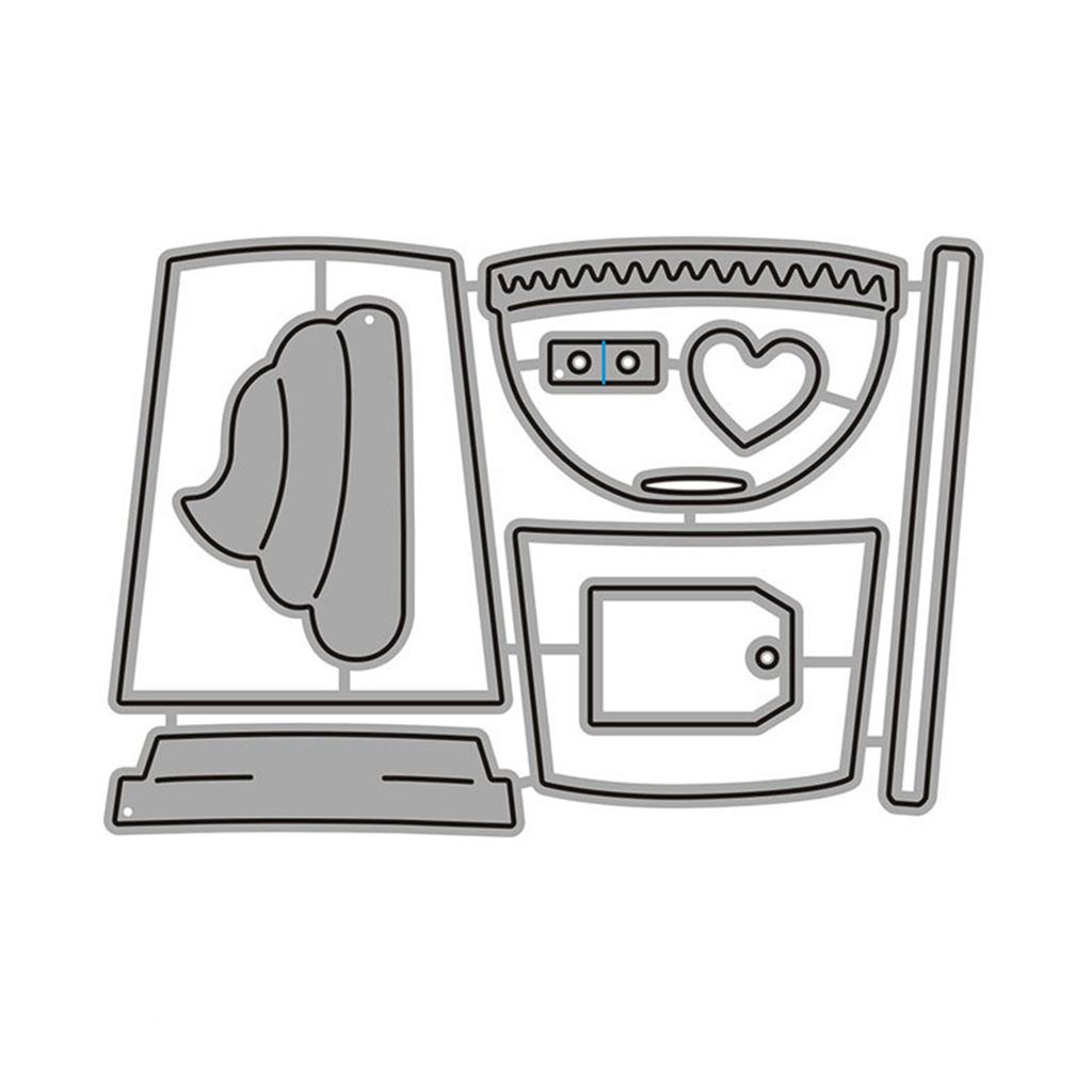 Fashion Cutting Dies Coffee Mug Embossing Stencils Template Moulds for Scrapbook