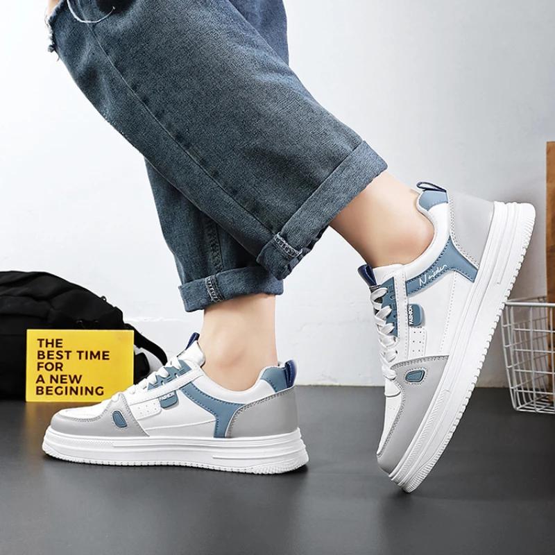 New Men's Casual Shoes for Men Lace-up Breathable Lightweight Walking Sneakers Hard-Wearing Non-Slip Platform Shoes Tenis