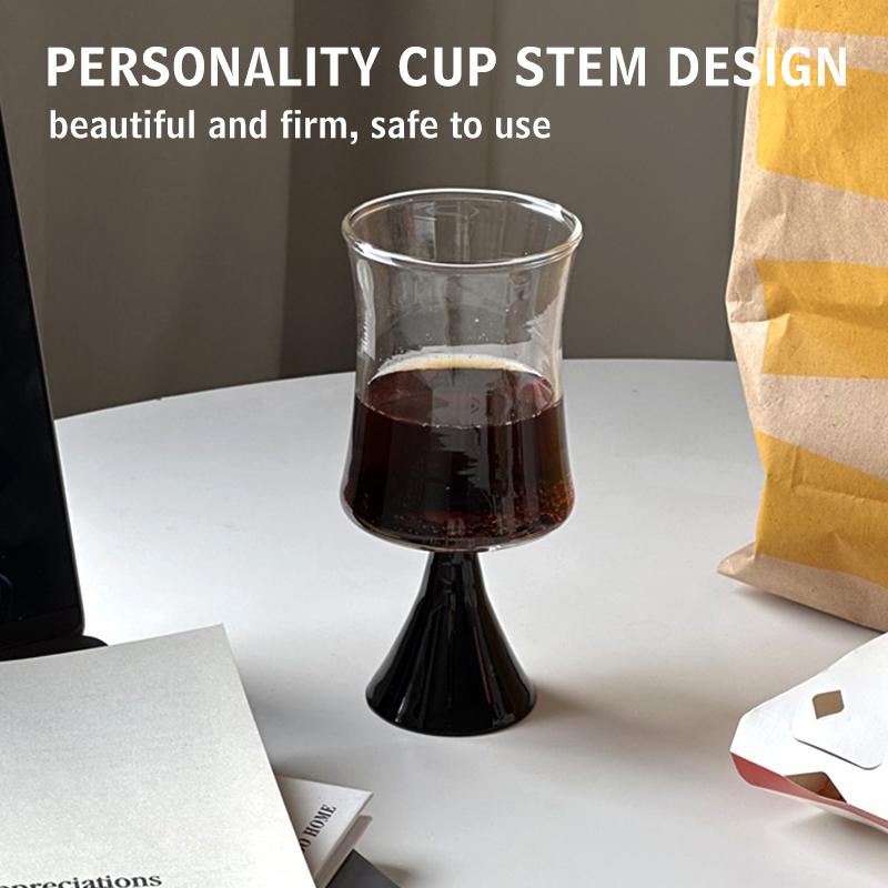 8.4oz Trumpet Goblet Cocktail Sparkling Wine Glasses Home Coffee Milk Juice Cup Present for Girlfriend Or Friends