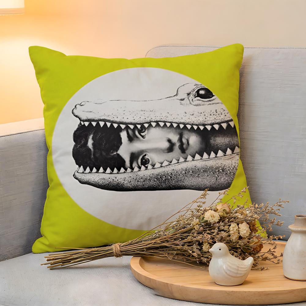 Cushion Cover Linen SkinFriendly Soft Decorative Case For Sofa Home Decor Abstract Women Simple Anime Art Pillow cover