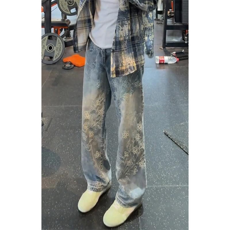 Джинсовые шорты JYL мужские с принтом звезд летние тонкие новые повседневные капри джинсовые XL бездна