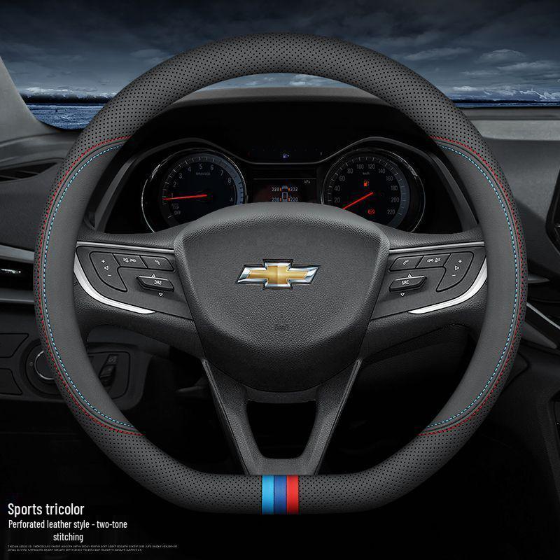 Genuine Leather Chevrolet Steering Wheel Cover for Cruze, Lanos, Sail, Malibu XL, Cavalier, Orlando, Equinox