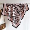 Luxury Brand New Women's Flower Printed 90cm Twill Scarves Large Square Silk Scarf Sunscreen Shawl Headscarf