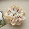 Flower Shape Elastic Hair Bands Hair Tie Embroidered Large Hair Scrunchies  Girl