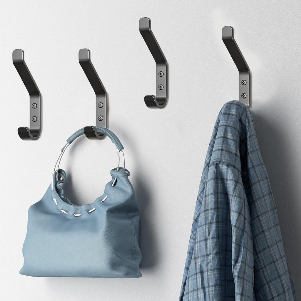 Coat Hooks Wall Mount 8 Pieces Stainless Steel No Drill Coat Hanger Wall Mount Hook Rack For Home Bedroom Living Room Kitchen