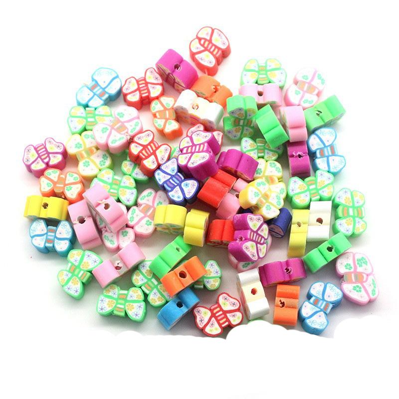 Soft Pottery Pieces Beaded Diy Mobile Phone Chain Accessories Loose Beads Smiley Face Letters Animal Fruit Mixed Soft Pottery