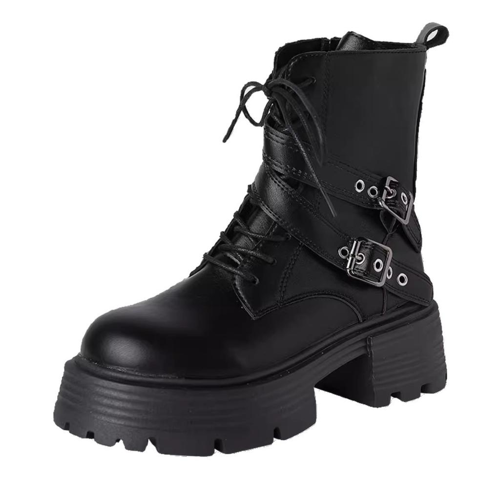 Small super high heel short boots women's autumn 2025 new thick-soled heightening elastic boots Skinny knight boots Martin boots