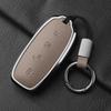 Metal And Leather Car Key Case Cover For Byd Denza D9 Dm-I   N7 N8 Auto Keychain Protect Set