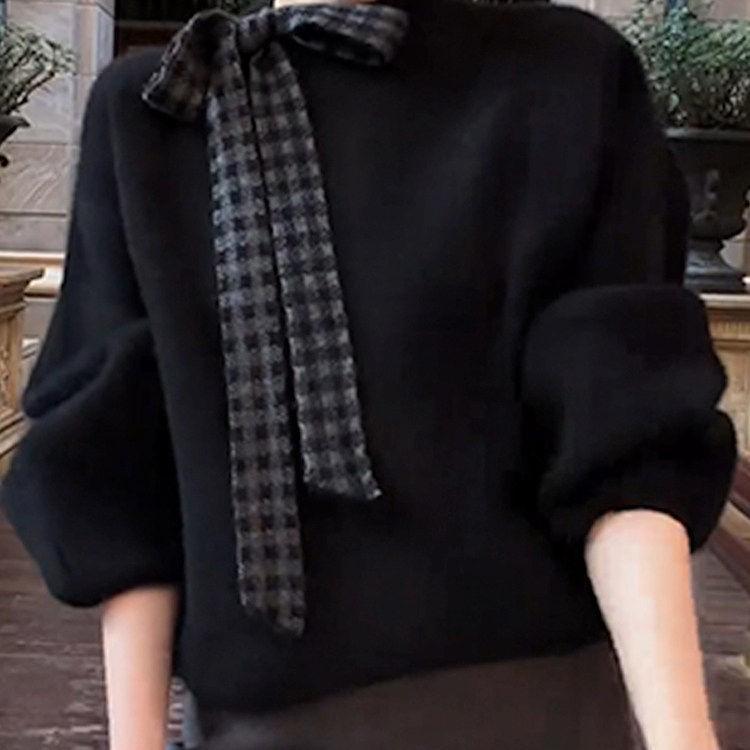 

Autumn-Winter Soft Knit Top & Slim Short Skirt Two-Piece Trendy Set L (50-60 kg)