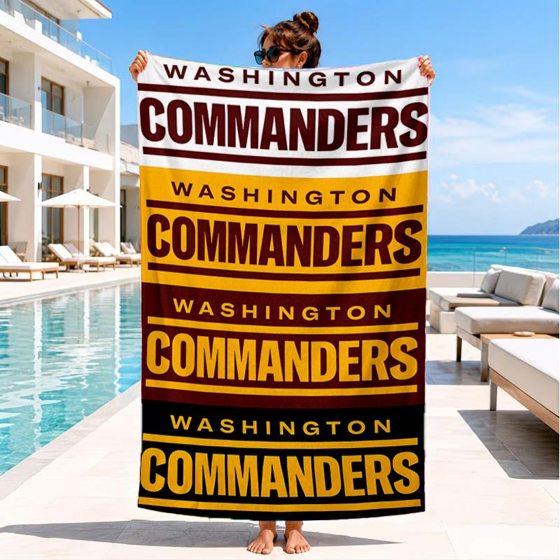 Washington Commanders Map Beach Towel, Quick-drying, Easy to Care for, Suitable for Both Fitness and Beach Vacations,Sports Essential