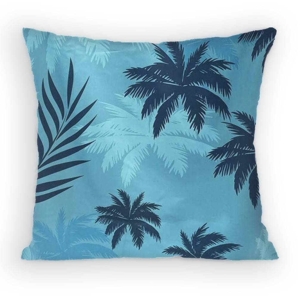 Summer Refreshing Coconut Palm Tree Beach Pillow Case Antidustmite Pillowcase Invisible zipper silky Sofa cover for bedroom