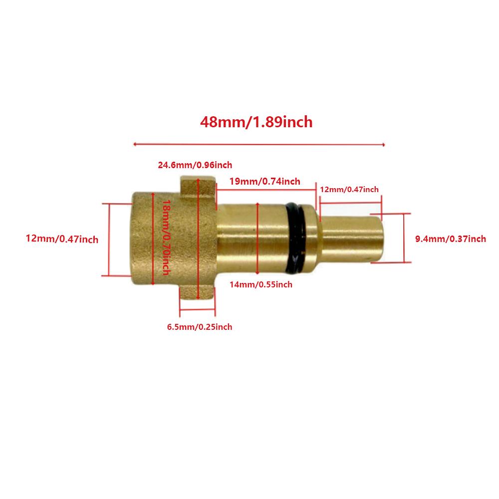 1pcs 1/4 inch High-Pressure Washer Quick Connect Coupler High-Pressure Washer Adapter Connection Accessory (1/4 Internal and External Thread)
