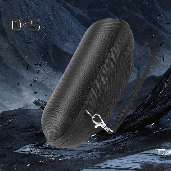 Hard Carrying Case with Hand Strap Shockproof Impact Resistant Large Capacity Dustproof Speaker Protective Bag for Pill