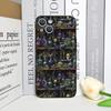 Vintage Totenkopf Blume Bücherregal Bemalte Handyhülle für IPhone 16 12 11 14 13 15 Pro Max Mini X XS XR SE2020 7 8 14Plus Weiche Hülle