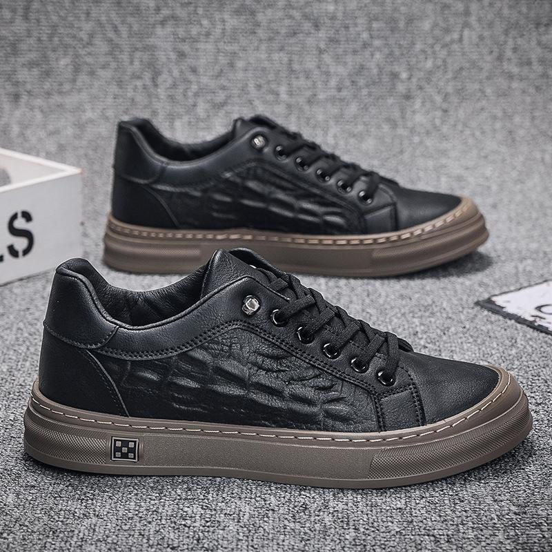 Spring and Summer New Men's Shoes Men's Casual Board Shoes PU Leather Low-top Sports Running Shoes