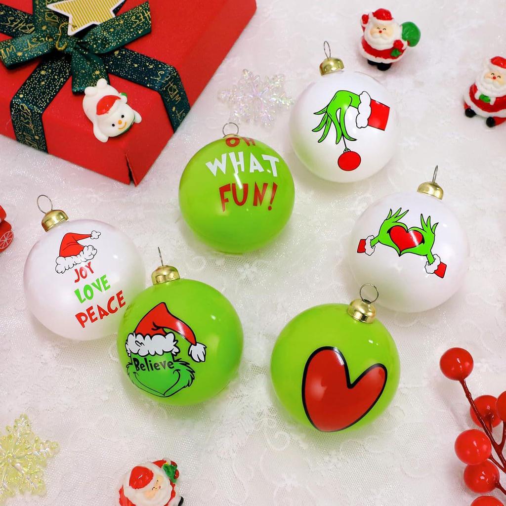 Christmas Green Plastic Ball Christmas Tree Decoration Ball Festive Atmosphere Ornaments