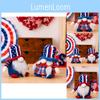 Charming Lighted Gnome With Knit Hat Perfect For Independence Day Holiday Decor
