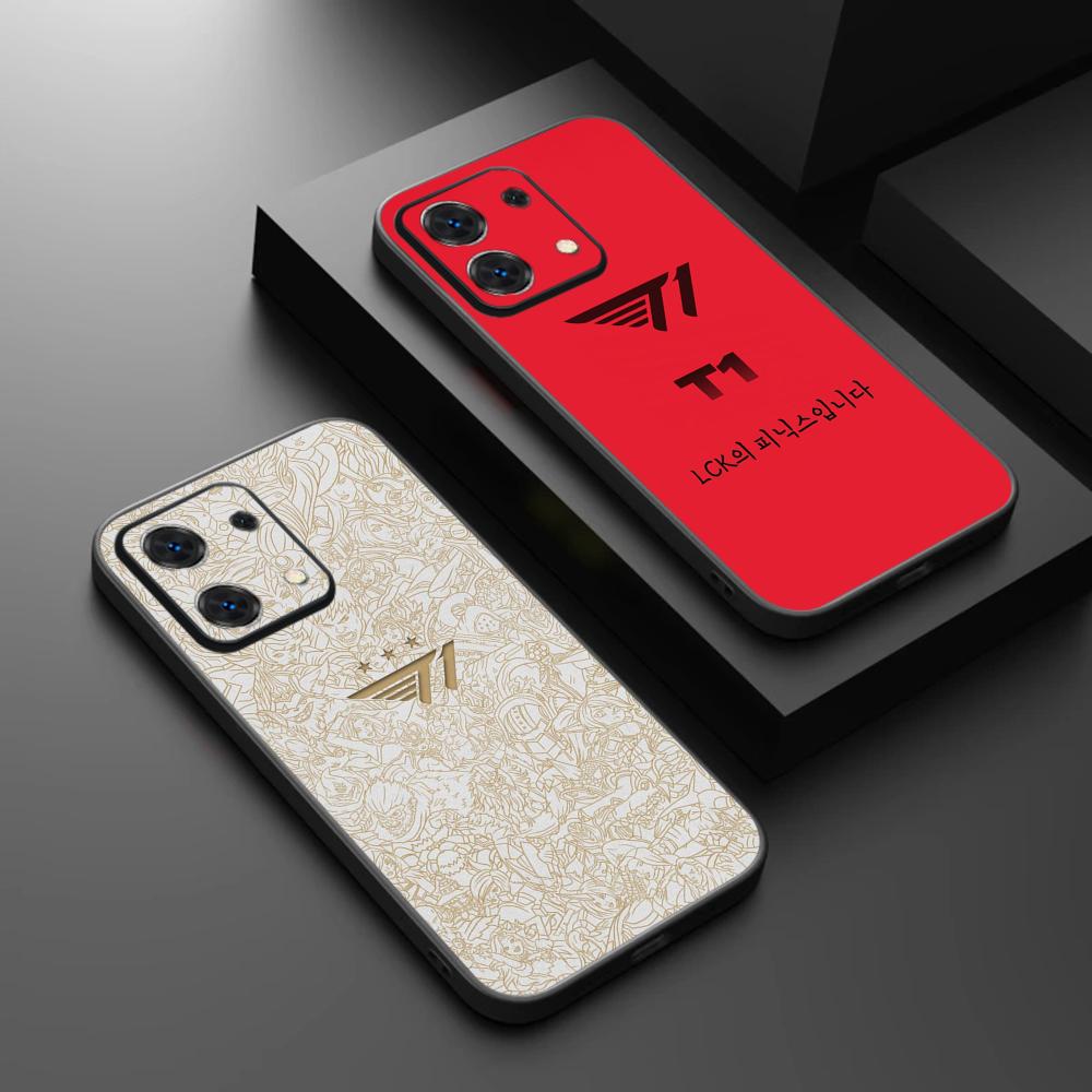 T1 Korean eSports logo cool design Phone Case For Xiaomi Redmi Note 14 13 12 11 Pro Plus S 5G 14C A3 Soft Black Phone Cover
