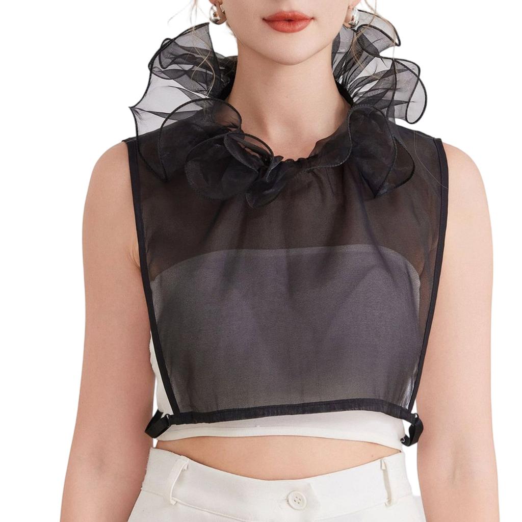 Fashion False Collar Detachable Collar Half Shirts Blouse Floral Lace Trim Polyester Garment Accessory Unisex Design