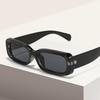 Retro Square Small Frame Black Sunglasses UV Protection Lightweight Stylish Outdoor Daily All-match Unisex Glasses