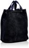 ASSOB Water Proof Suede Drawstring Shoulder Bag, Navy