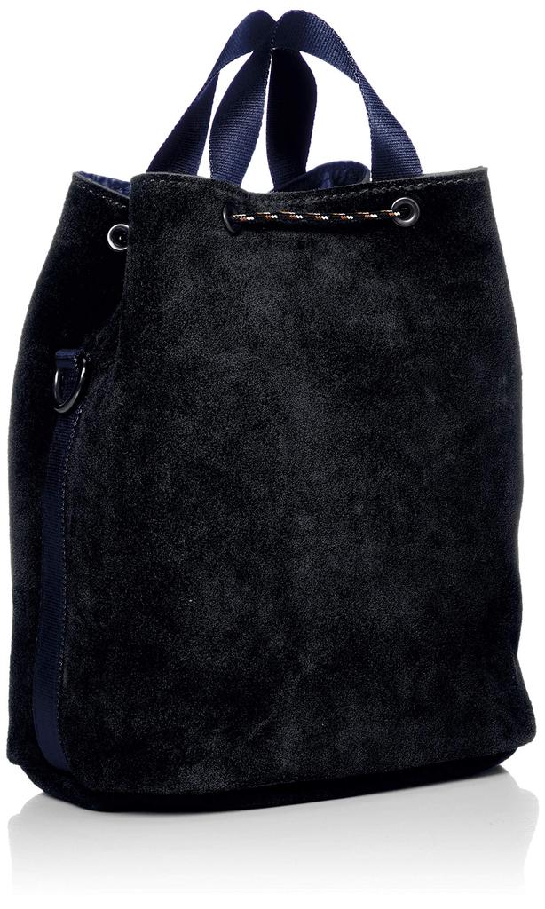 ASSOB Water Proof Suede Drawstring Shoulder Bag, Navy