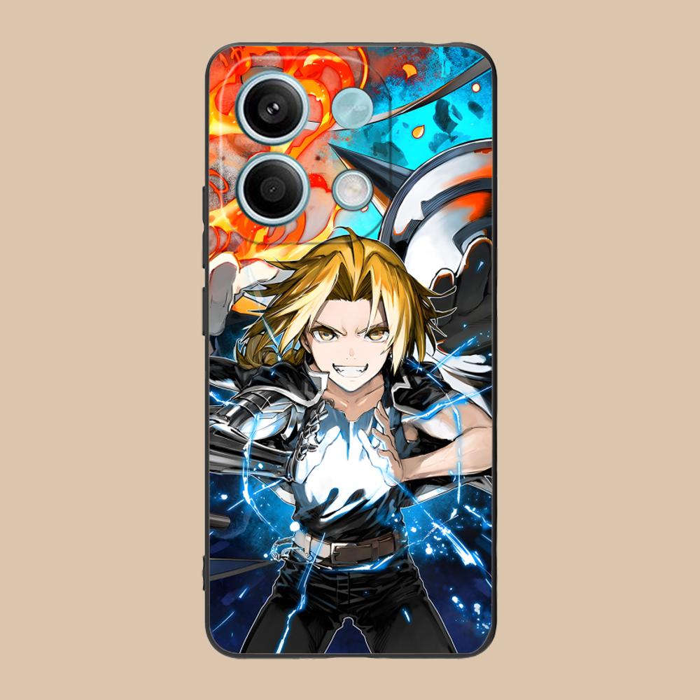 Fullmetal Edward Elric Phone Case for Xiaomi 15 14 13 12 Mi 11 T Ultra Lite Pro S X 5G Soft TPU Shockproof Cover