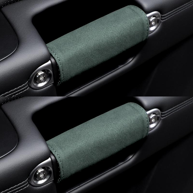 Car Door Handle Protective Cover Car Door Handle Cover Fur Decorative Car Armrest Cover Exterior Parts Body Kits