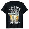 Funny Lips Sink Ships Traditional Nautical Tshirts Men Womens Fashion Casual Tshirt 100 Cotton Loose Oversized T Shirt