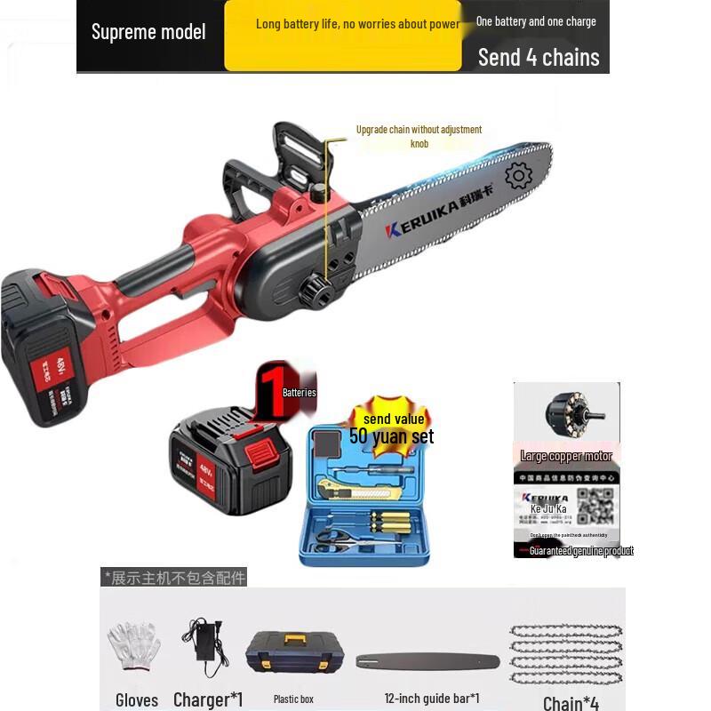 

Keruika Portable Brushless 12-inch Cordless Chainsaw CN plug (adapter included)