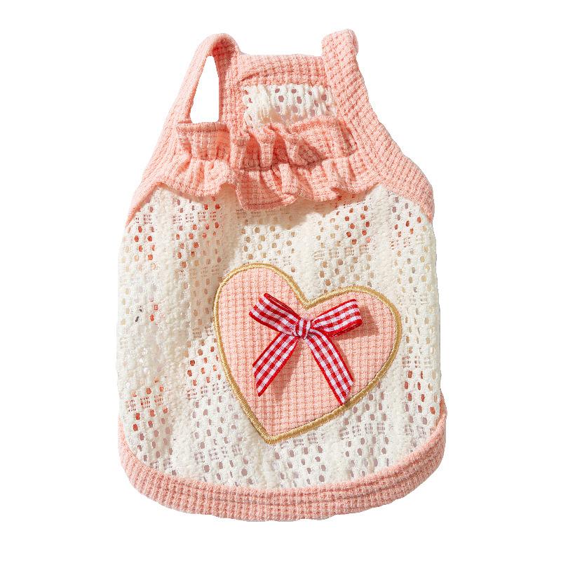 Summer Pet Clothing Thin Breathable Love Two-legged Clothing Teddy Bigbear Small Dog Suspender Cat Dog Clothing