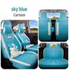 Great Wall ORA Cartoon Full Linen Four Seasons Seat Cushion for Five-Seat Electric Cars.
