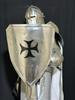 Mittelalterliches Ritterkostüm Rüstungsset mit Barbuta-Helm Cosplay LARP Kostüm