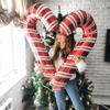 2pcs 80x38cm Christmas Candy Cane Foil Balloons Santa Claus Crutch Balloon Christmas New Year Party Decoration Xmas Home Decor
