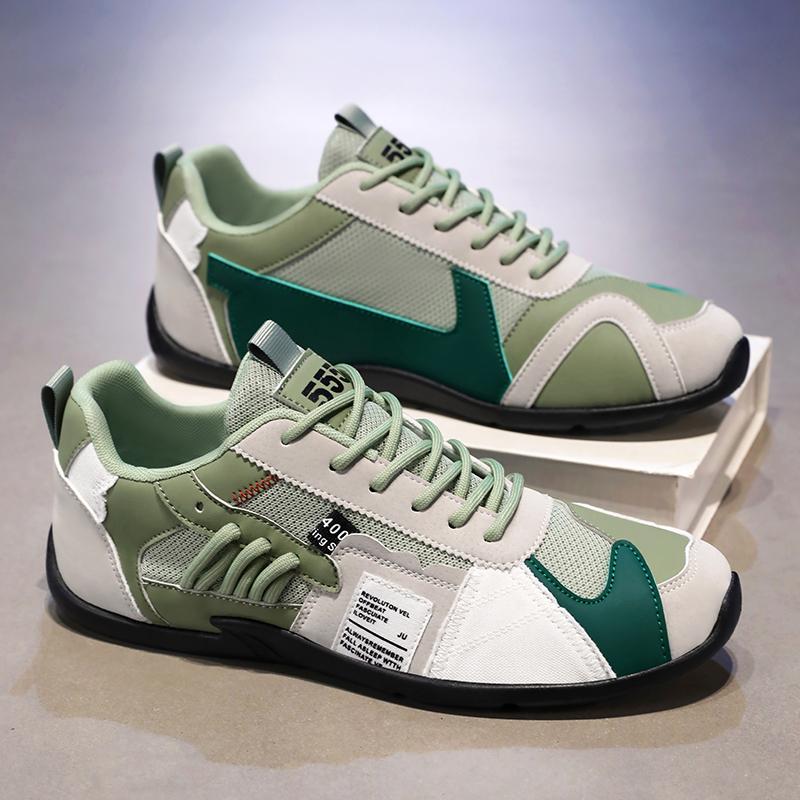 

YRZL Мужская обувь Легкая Удобная Повседневная обувь Дышащие Модные Кроссовки для мужчин Бег Ходьба Нескользящая обувь 44 зелёный