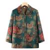 Grandma Style Spring/Summer 2025 Imitation Silk Cardigan for Middle-aged and Elderly Women