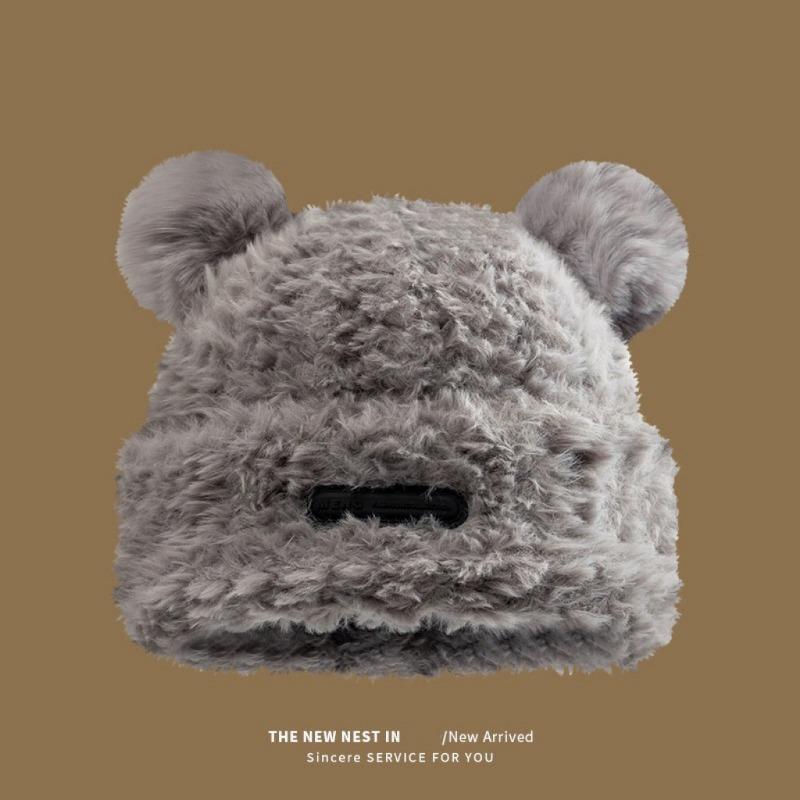 Winter plush fisherman's hat children's Mongolian hat ear protector head hat warm plush thickened cute pile hat