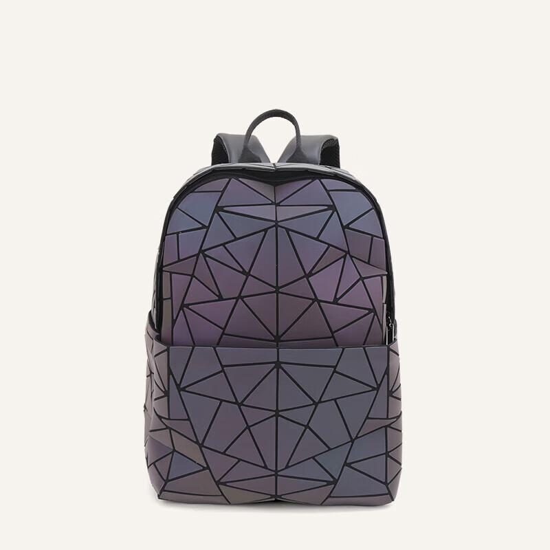 PLOVER Holographic Geometric Backpack Middle School