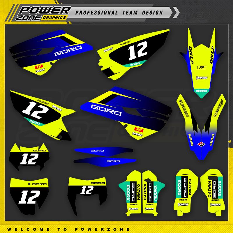 PowerZone Custom Background Graphics Decals Stickers Kit For Husqvarna 2014 2015 2016 TE FE 2014-2015 TC FC 125-450CC