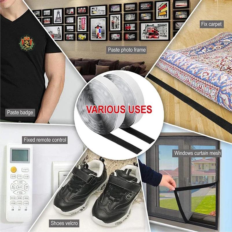 25M Velcros Self Adhesive Hook And Loop Tape Fastener House Diy Magic Tap Auto Adhesive Strong Glue Stickers Sticker Strap