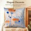 Flower Cornflower Cushion Cover Natural Linen Organic Fabric DoubleSided Printing Sofa Home Decor Gift Pillow Case